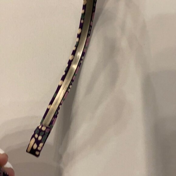 ππ Cara New York Purple Polka Dot Print Headband with Bow & Charmππ - Picture 9 of 9